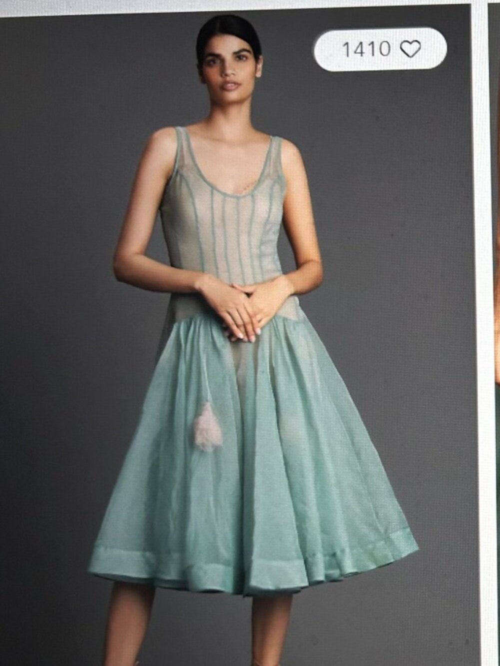 Anthropologie 'Let me be Seamed' low waist floral dress